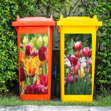 2 Pieces Tulip Wheelie Bin