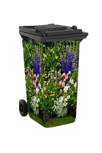 Wheelie bin wraps floral - wheelie,